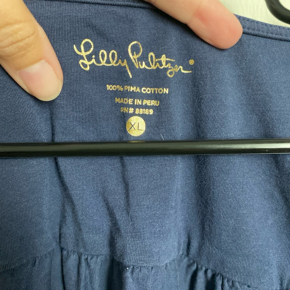 Lilly Pulitzer Navy Blue Top - Picture 2 of 3